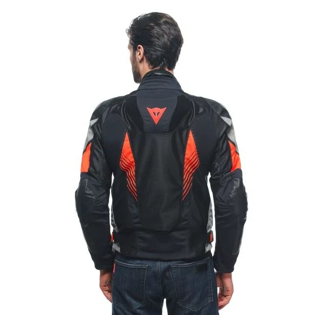 Dainese Super Rider 2 Absoluteshell Jacket Black Dark Gull Gray Fluo Red